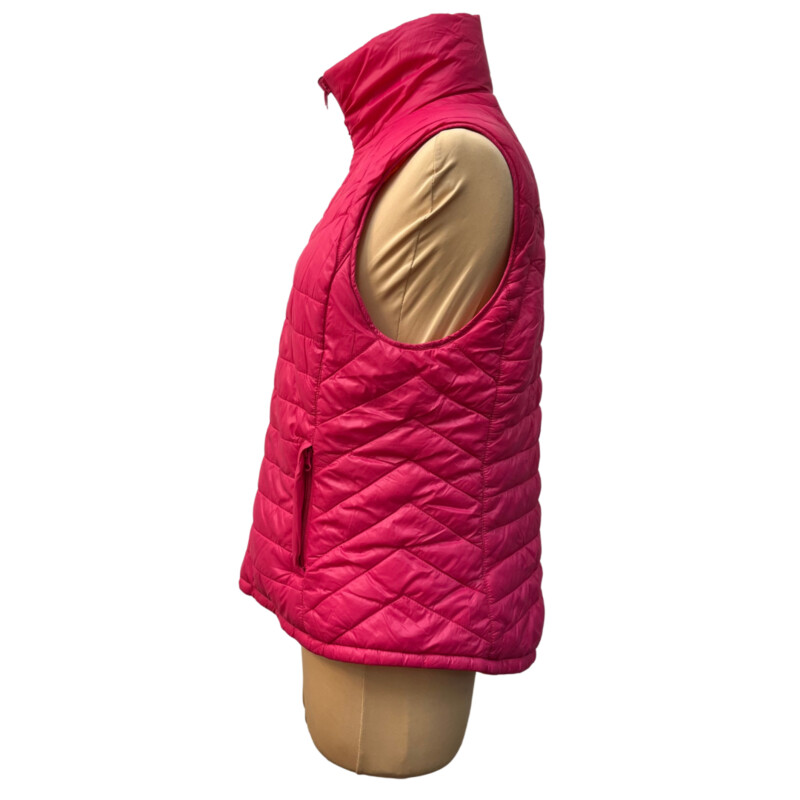 Luii Quilted Puffer Vest<br />
Zipper Closure<br />
Pink or Orange<br />
Size: Medium