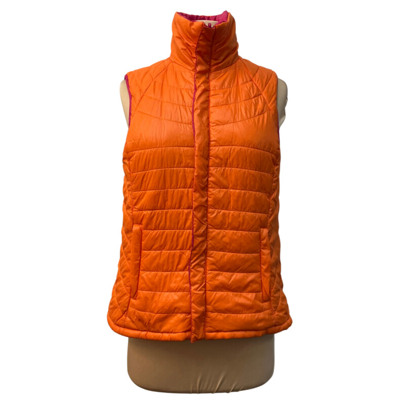 Luii Quilted Puffer Vest<br />
Zipper Closure<br />
Pink or Orange<br />
Size: Medium